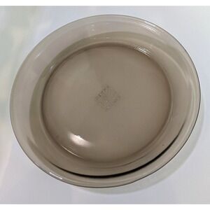 Pyrex #209 9 inch Smoke Amber Brown Glass Pie Plate Dish Vintage